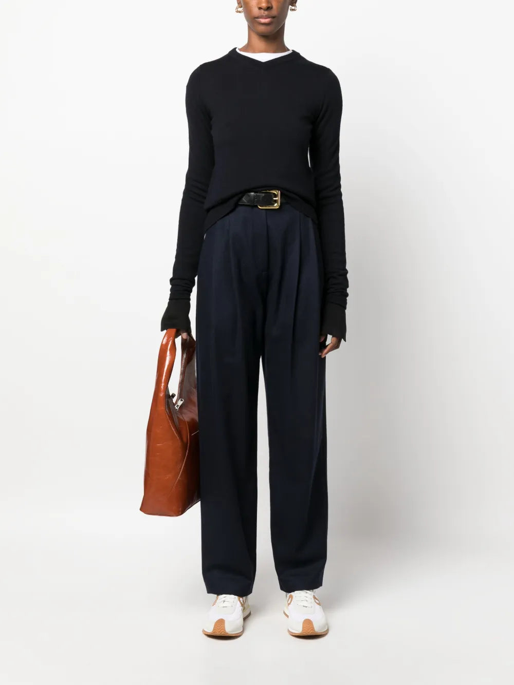 Crew-Neck Thumbslot Jumper