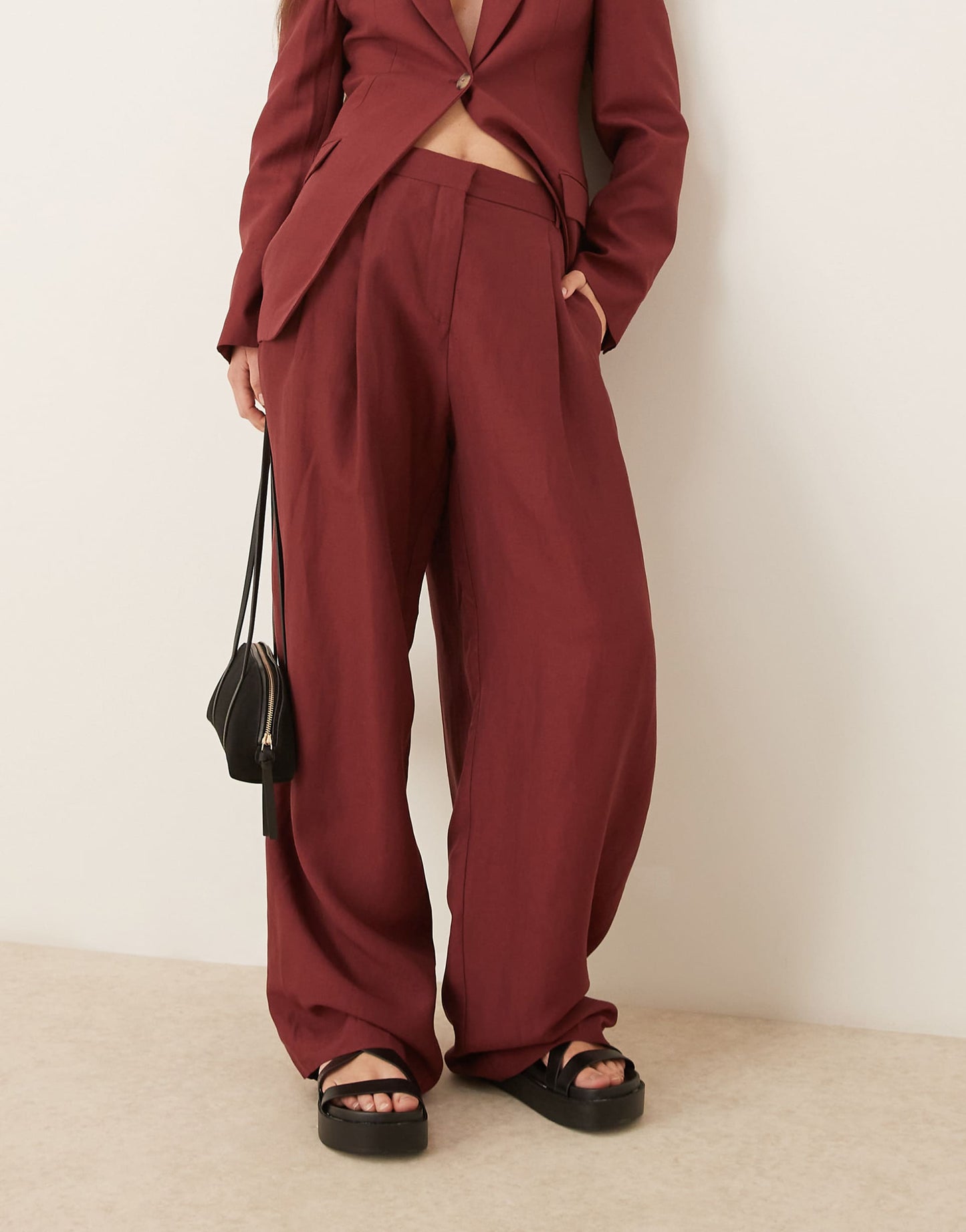 Capsule Linen Mix Wide Leg Trouser Co-Ord