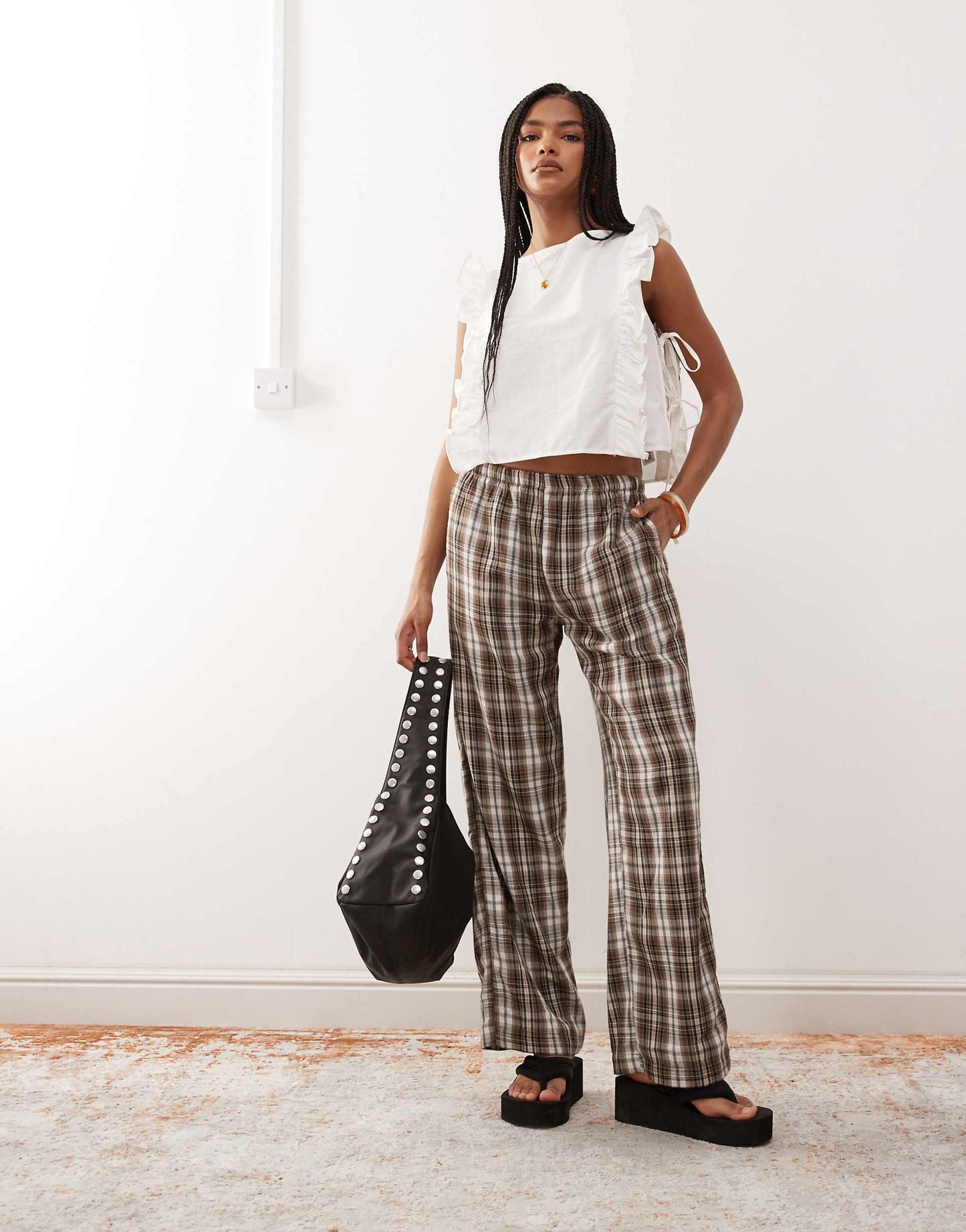 Ruffle Tabard Tie Side Top