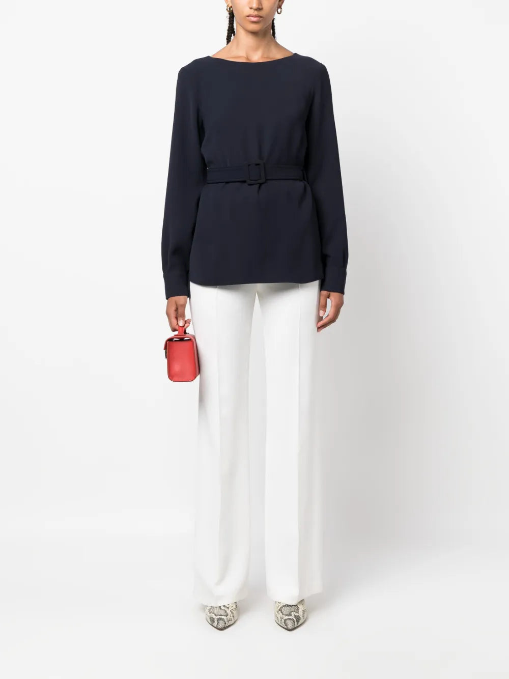 Belted Long-Sleeve T-Shirt