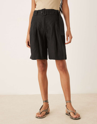 Linen Bermuda Shorts