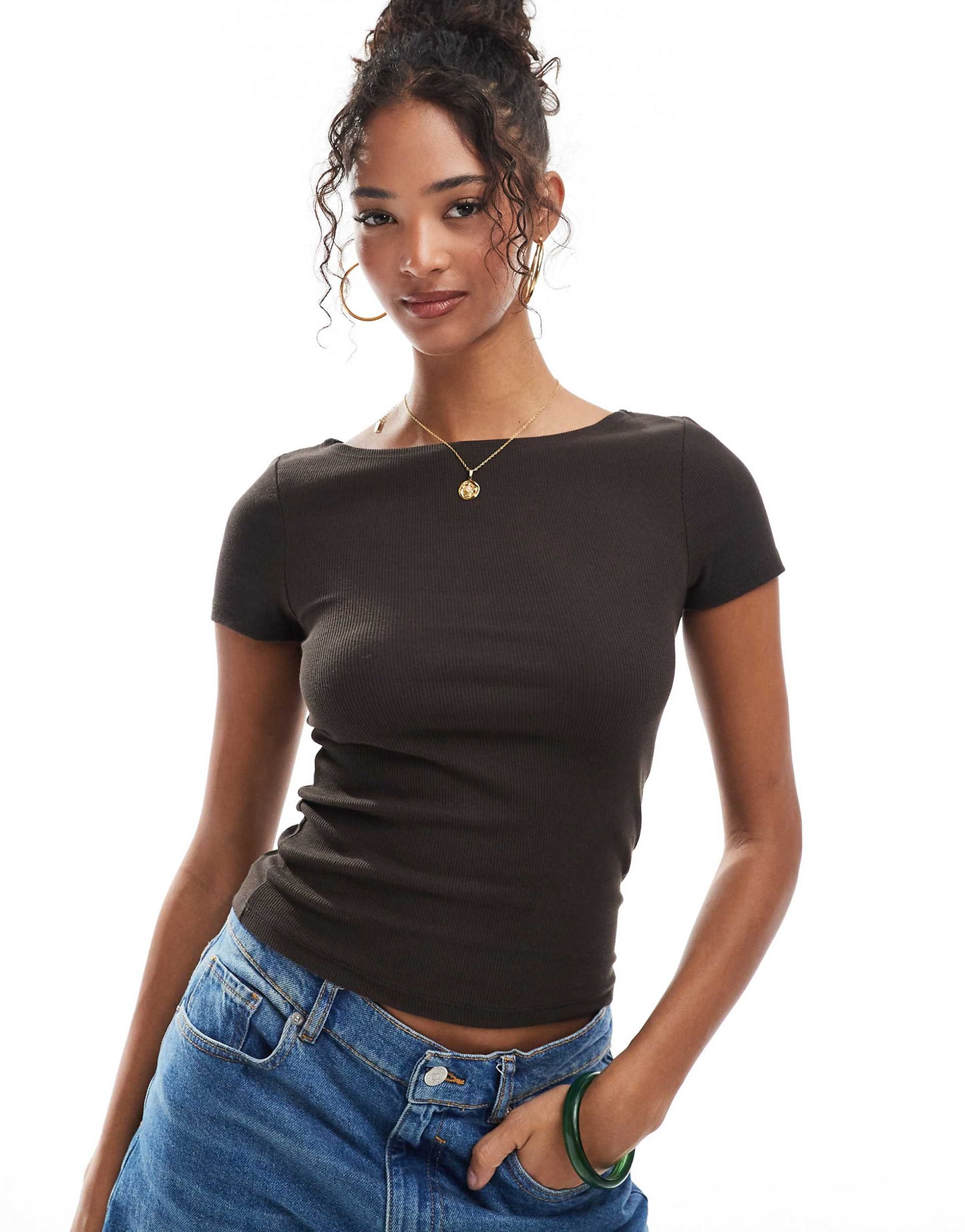 Str Boat Neck Top