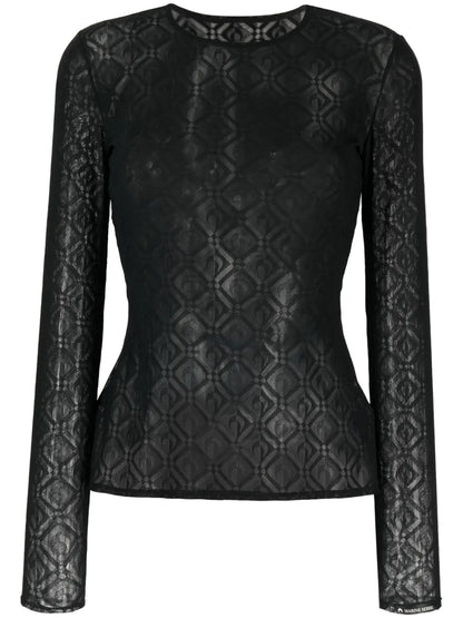 Second Skin Mesh Jacquard Top