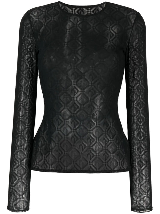 Second Skin Mesh Jacquard Top