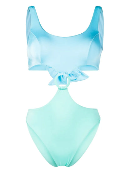 Cut-Out Detailing Colour-Block Swimsuit