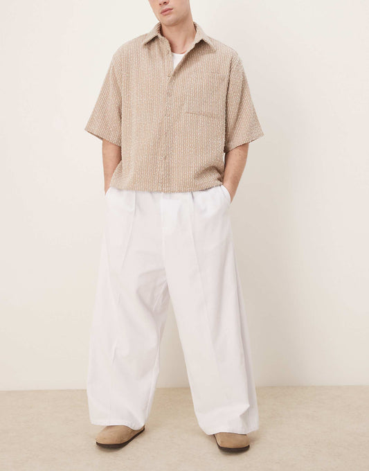 Baggy Balloon Trousers With Pleats