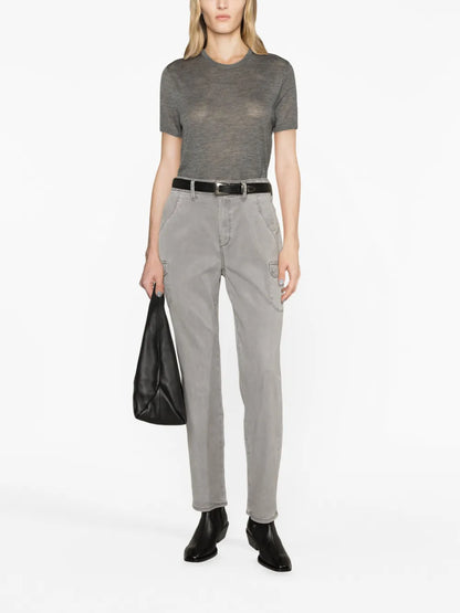 High-Waist Straight-Leg Jeans