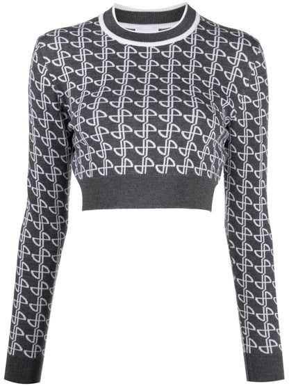 Jacquard Merino Cropped Jumper