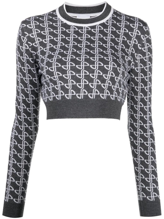 Jacquard Merino Cropped Jumper