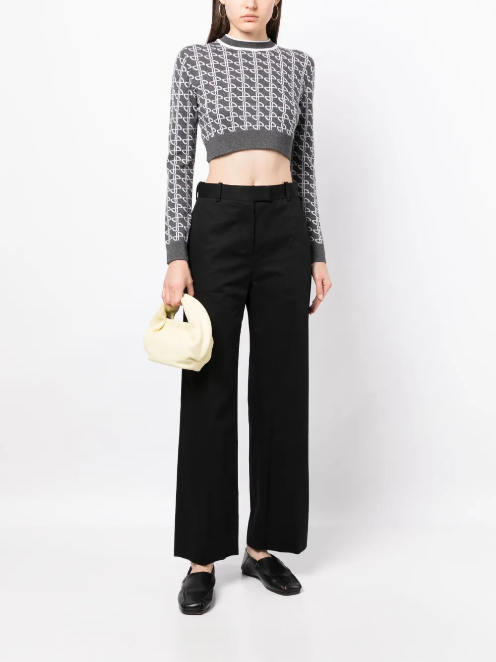 Jacquard Merino Cropped Jumper