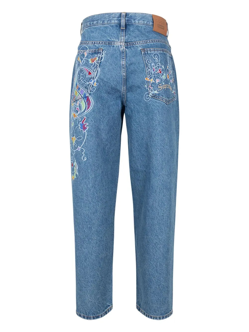 Baggy Embroidered Loose-Fit Jeans