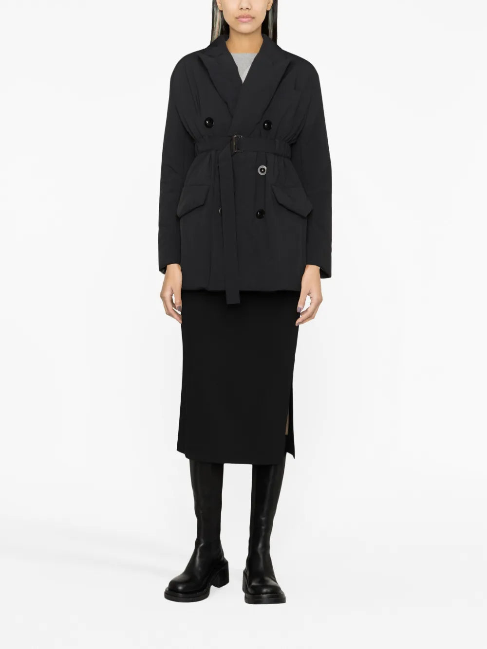 Belted Double-Breasted Blazer