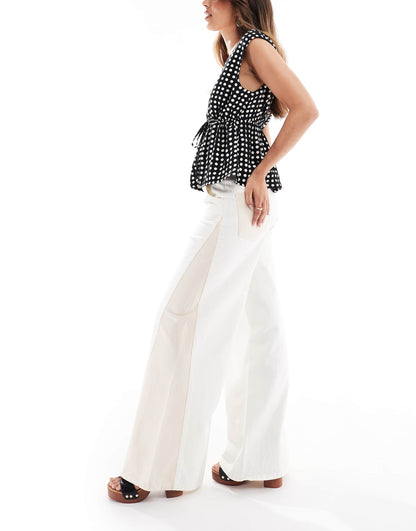 Flared Jean With Two-Tone Panels