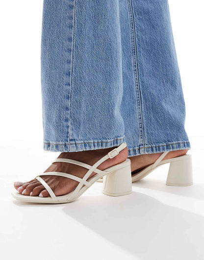 Cross Strap Heeled Sandal
