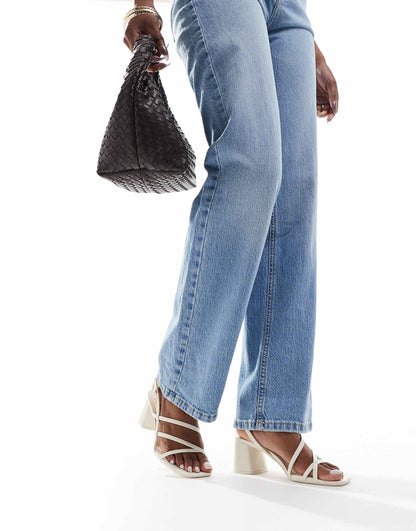 Cross Strap Heeled Sandal