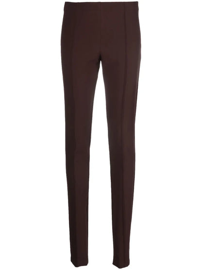 High-Waisted Slim-Cut Tapered Trousers