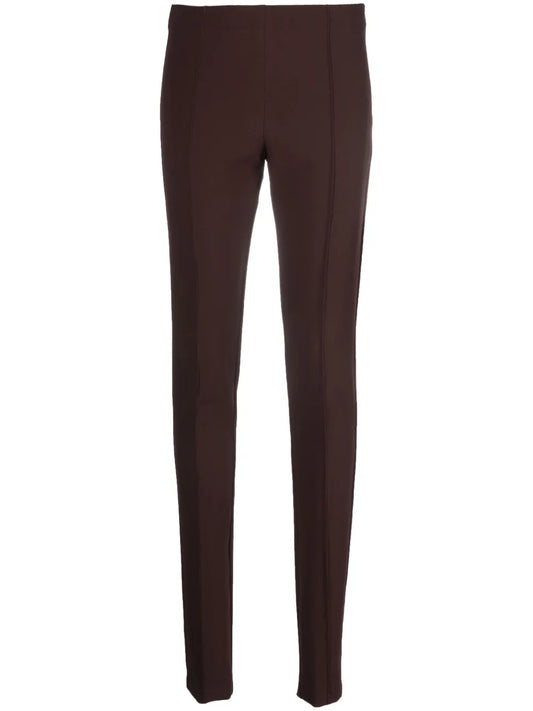 High-Waisted Slim-Cut Tapered Trousers