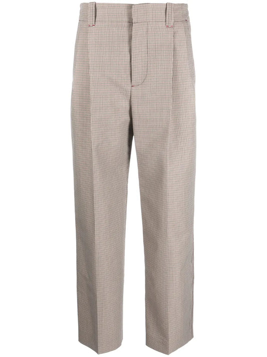 Pleated Cropped Trousers