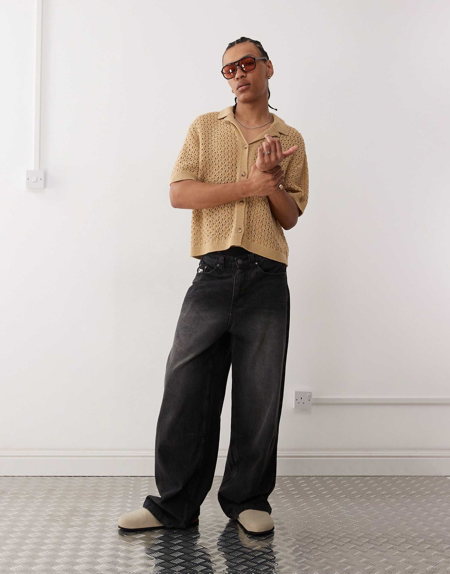 Crochet Knitted Resort Shirt