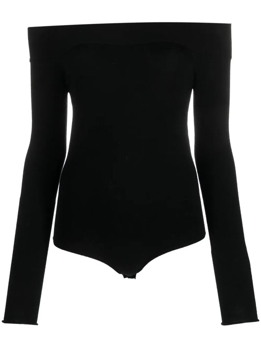 Logo-Plaque Off-Shoulder Bodysuit