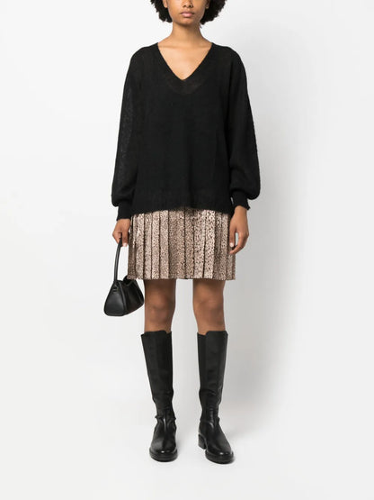 V-Neck Panelled Minidress