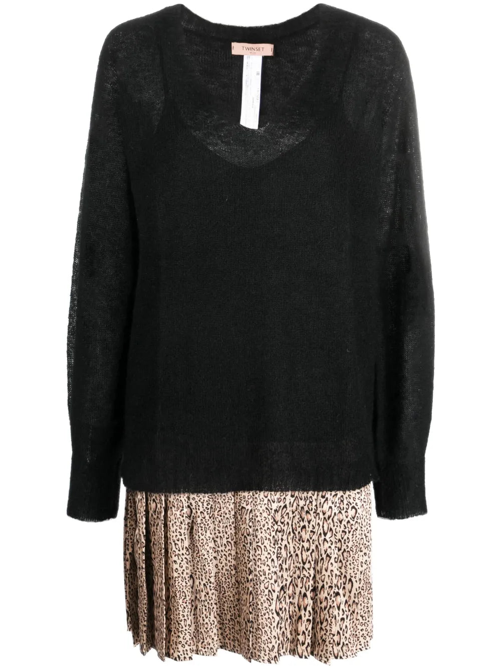 V-Neck Panelled Minidress