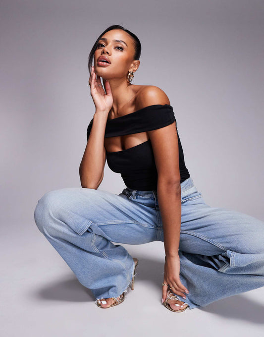 Lida Off Shoulder Cut-Out Bodysuit