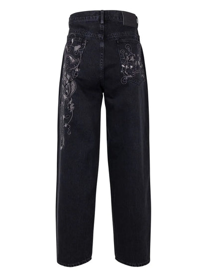Baggy Embroidered Loose-Fit Jeans