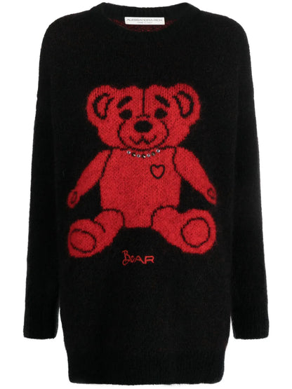 Bear Jacquard-Knit Jumper