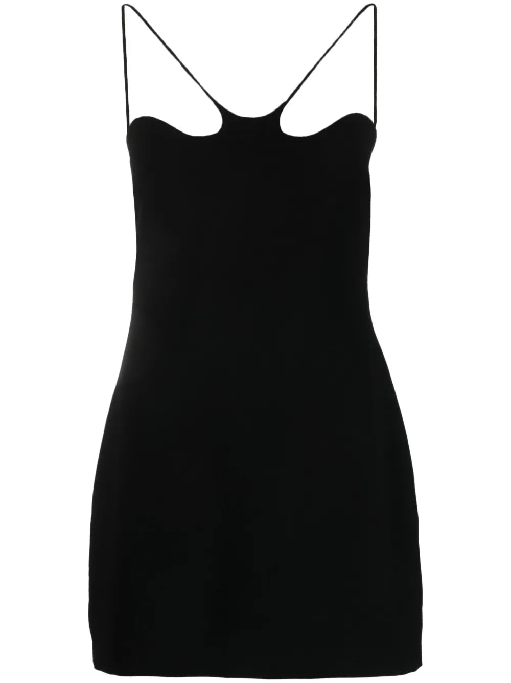 Curvy-Neckline Minidress