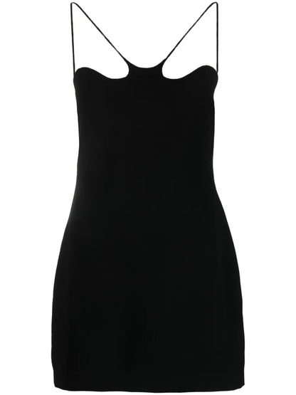 Curvy-Neckline Minidress
