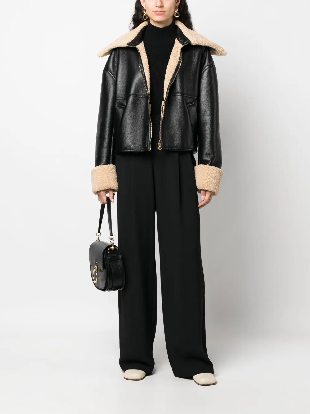 High-Waisted Wide-Leg Trousers