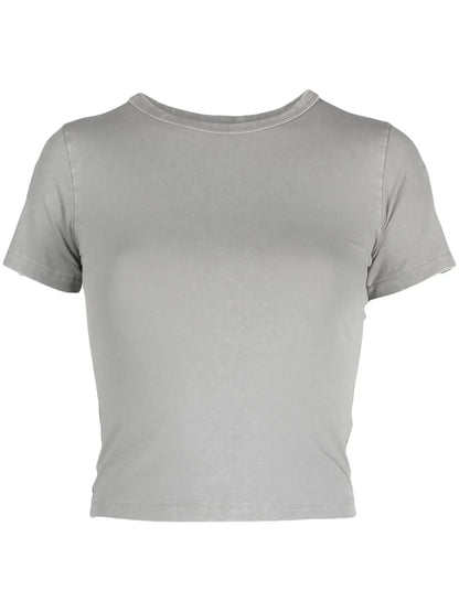 Round-Neck Cropped T-Shirt
