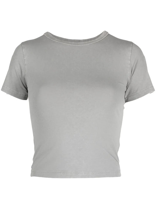 Round-Neck Cropped T-Shirt