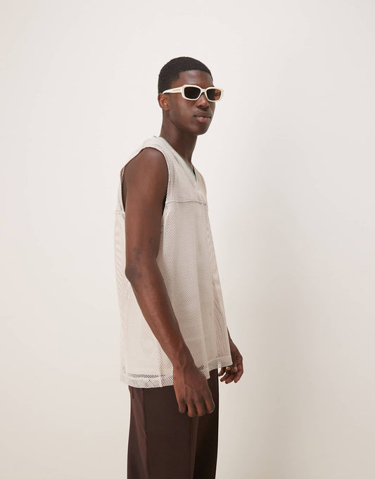 Oversized Tank With V-Neck