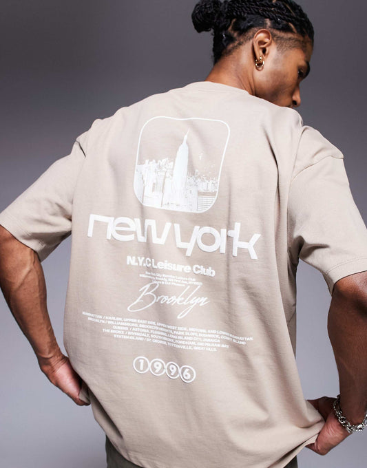 Oversized T-Shirt With New York Graphic
