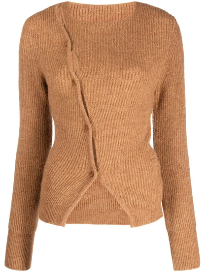 La Maille Pau Asymmetric Cardigan