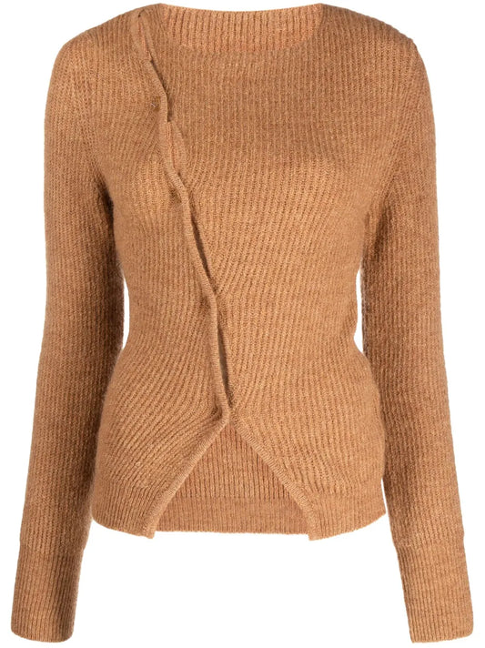La Maille Pau Asymmetric Cardigan