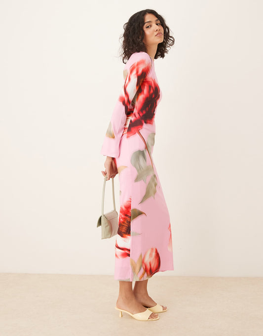 Angel Long Sleeve Midi Dress