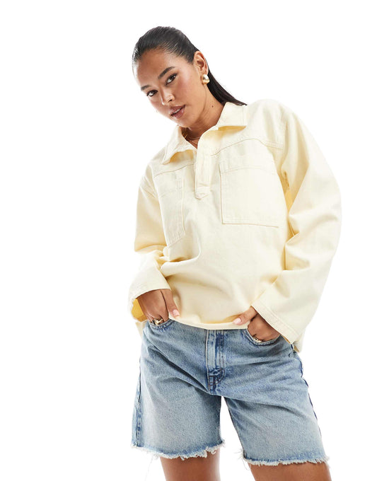 Denim Rugby Top