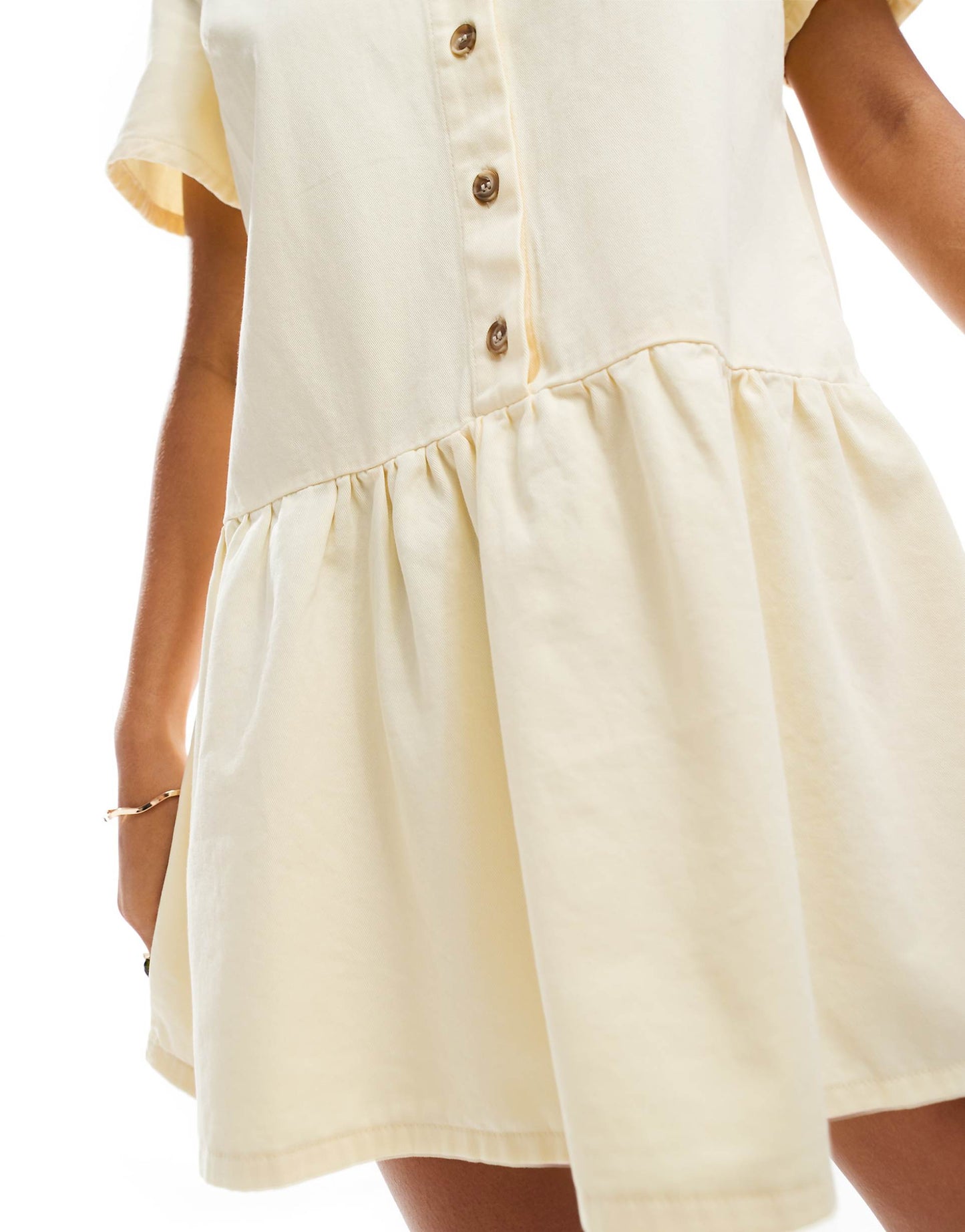 Dropped Waist Button Down Dress