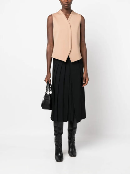 Concealed-Fastening Silk Waistcoat