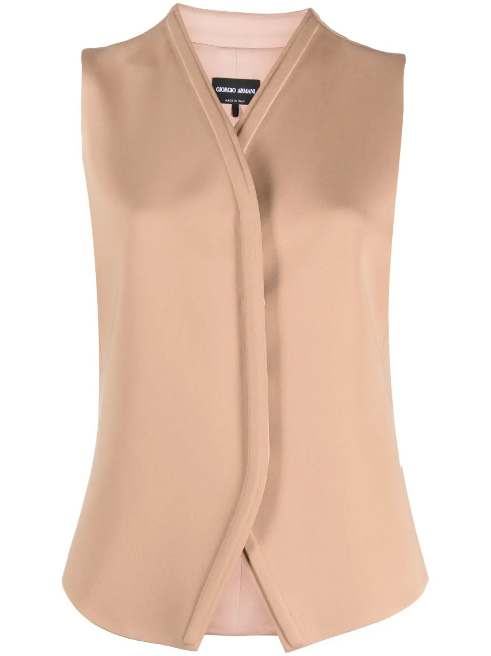 Concealed-Fastening Silk Waistcoat