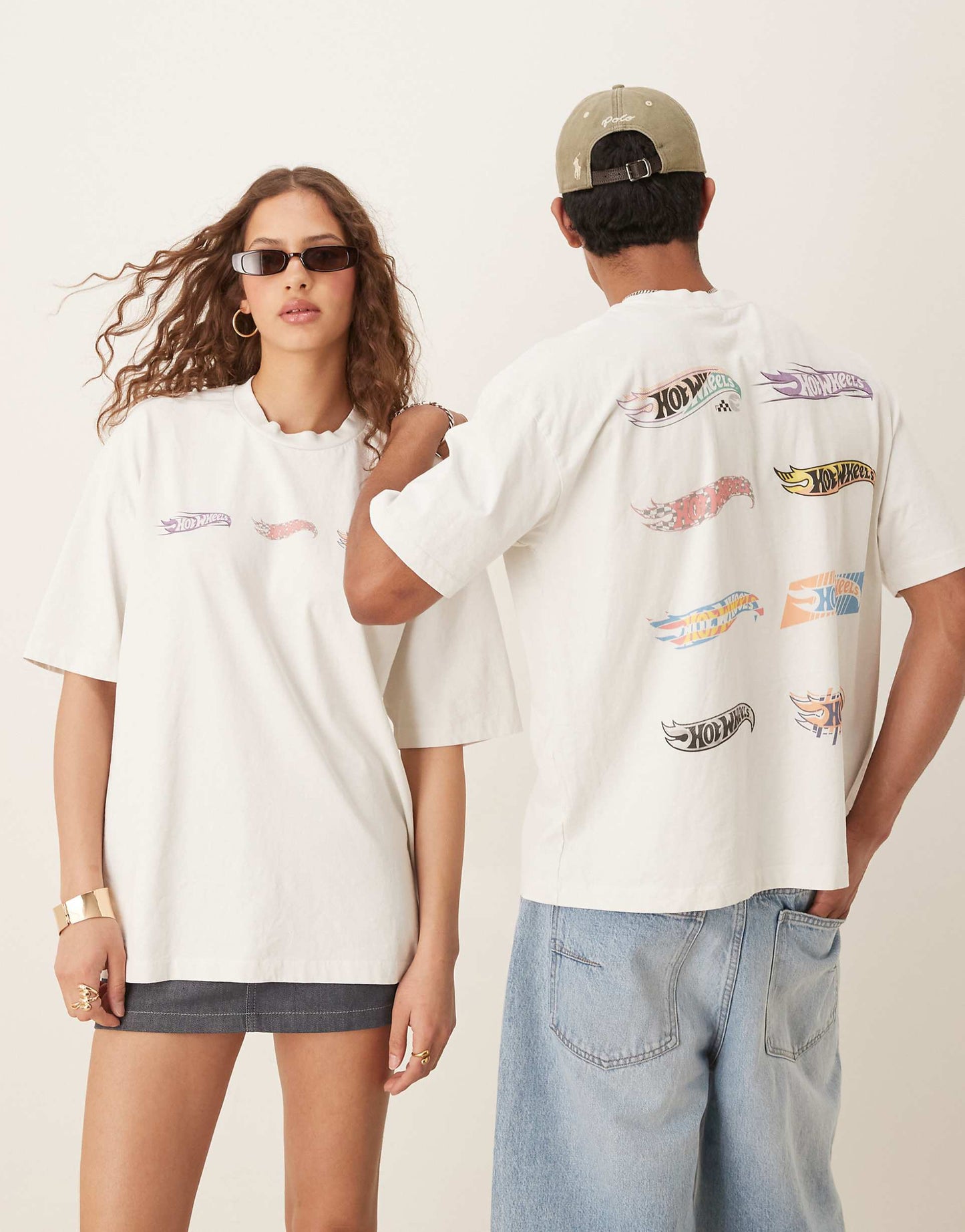 Unisex Oversized T-Shirt With Hot Wheels Prints