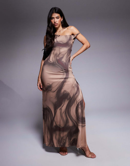 Lace Up Back Maxi Dress