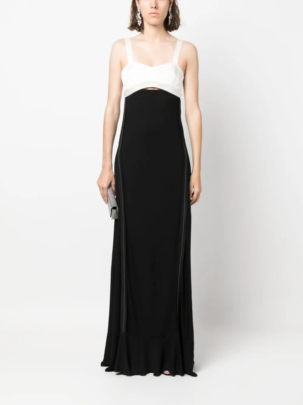 Cut-Out Sleeveless Gown