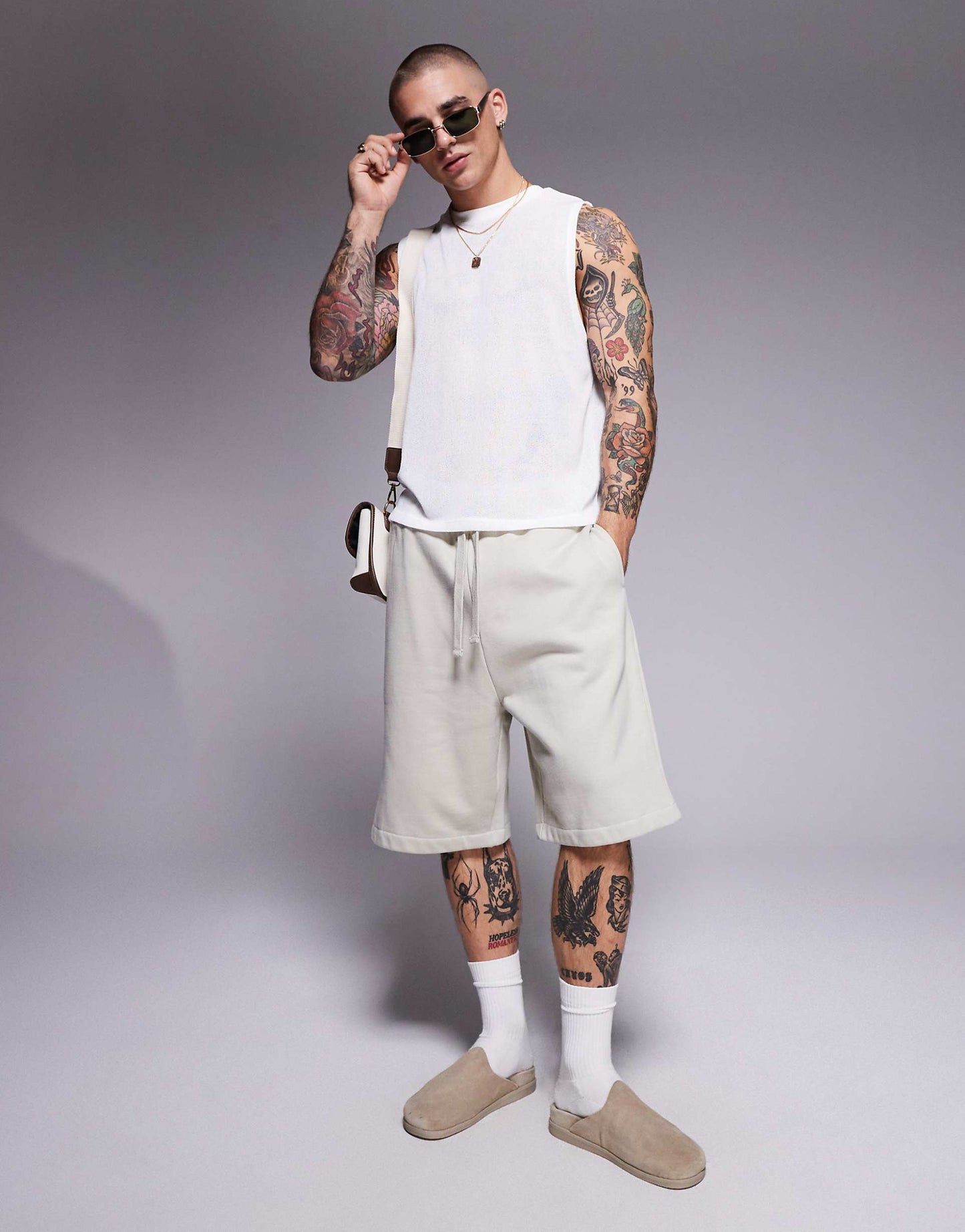 Oversized Boxy Textured Tank