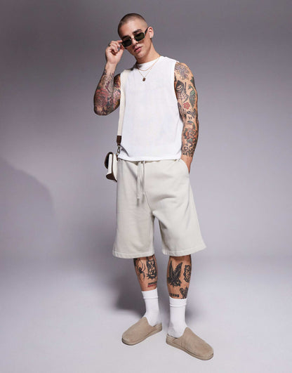 Oversized Boxy Textured Tank