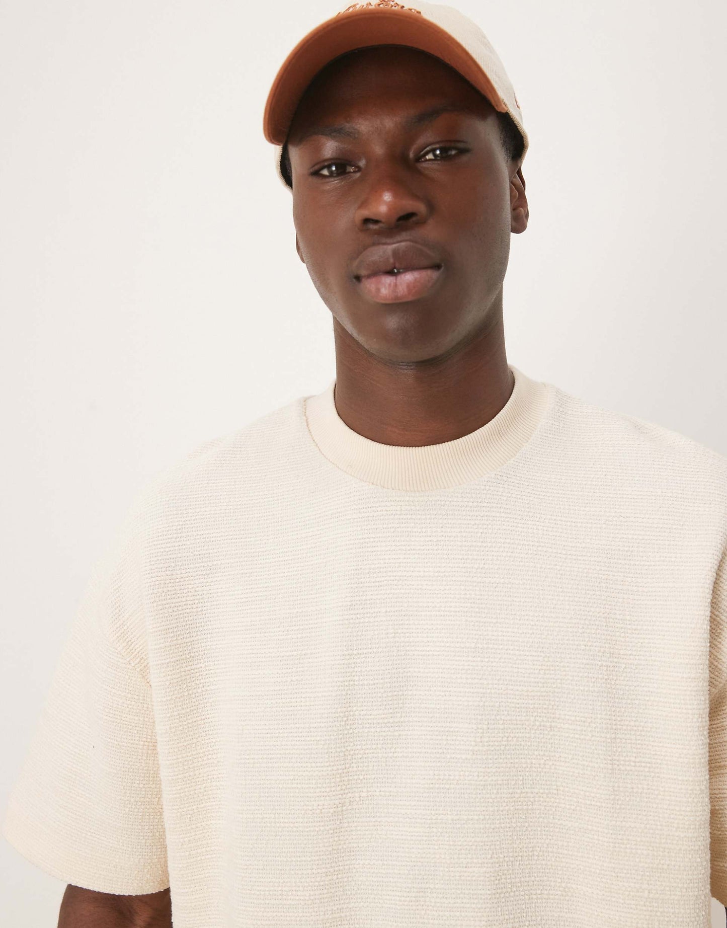 Oversized Boxy Texture Rib T-Shirt Co-Ord