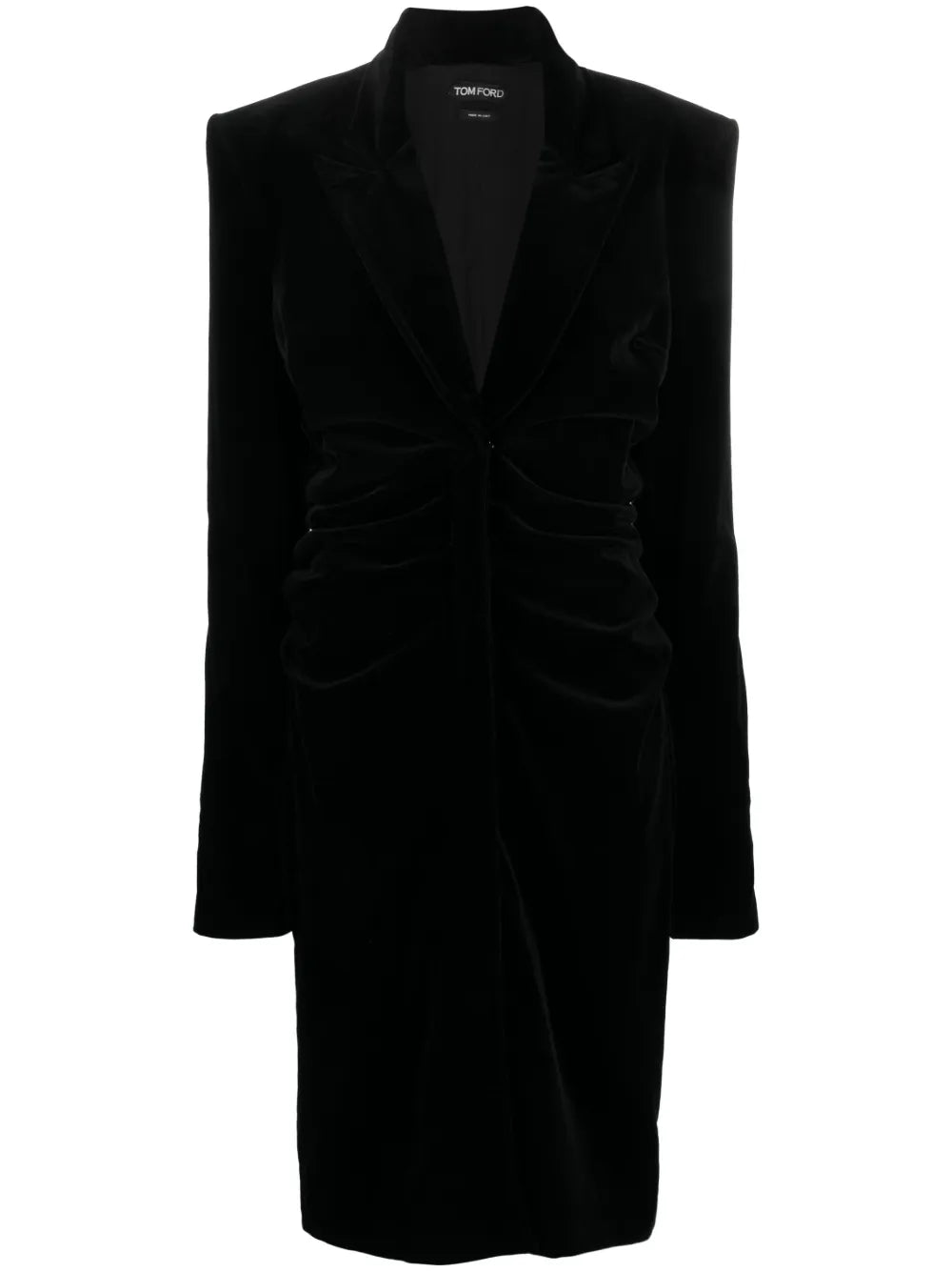 Plunging V-Neck Velvet Midi Dress
